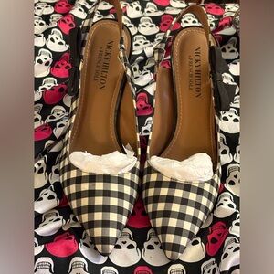 Black and White Checkered Women's Shoes